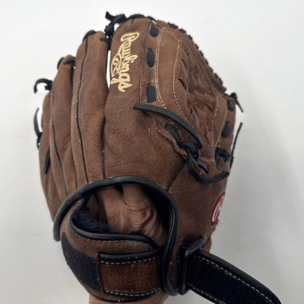 Rawlings Leather Baseball Glove Brown Basket Web RHT RBG36DB Right Hand Throw - Picture 10 of 12